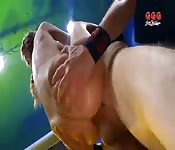 Russian and Italian teens Bukkake Gangbang