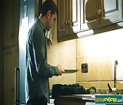 Luscious Latina maid shares her gorgeous body