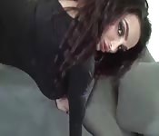 Busty babe loves it hard