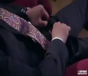 Two brokers men fucking at cinema