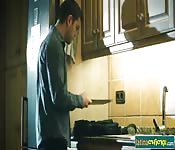 Busty maid punished with the cock