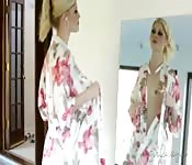 Gorgeous young blonde lesbians eating pussy